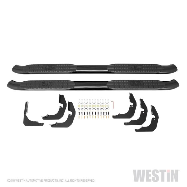 99-16 F250/350/450/550 CREW CAB PRO TRAXX 4IN OVAL STEP BAR BLACK